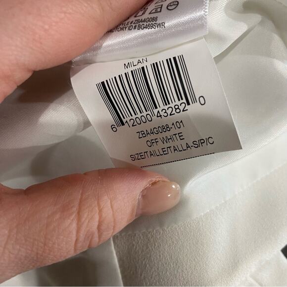 BCBGMAXAZRIA White Blazer Jacket Size S Cutout Back Structured Y2K Chic - Picture 7 of 8